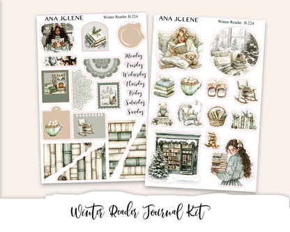 WINTER READER Mini Journal Sticker Kit