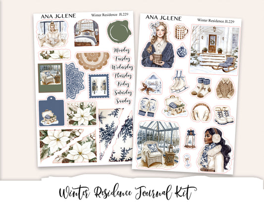 WINTER RESIDENCE  Mini Journal Sticker Kit