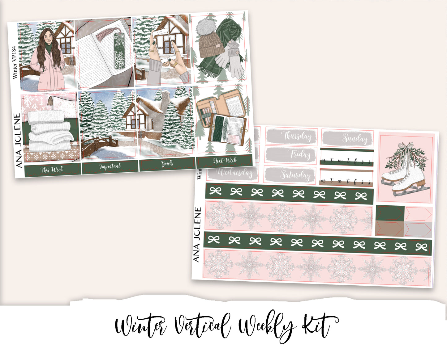 WINTER Planner Sticker Kit (Vertical Weekly)