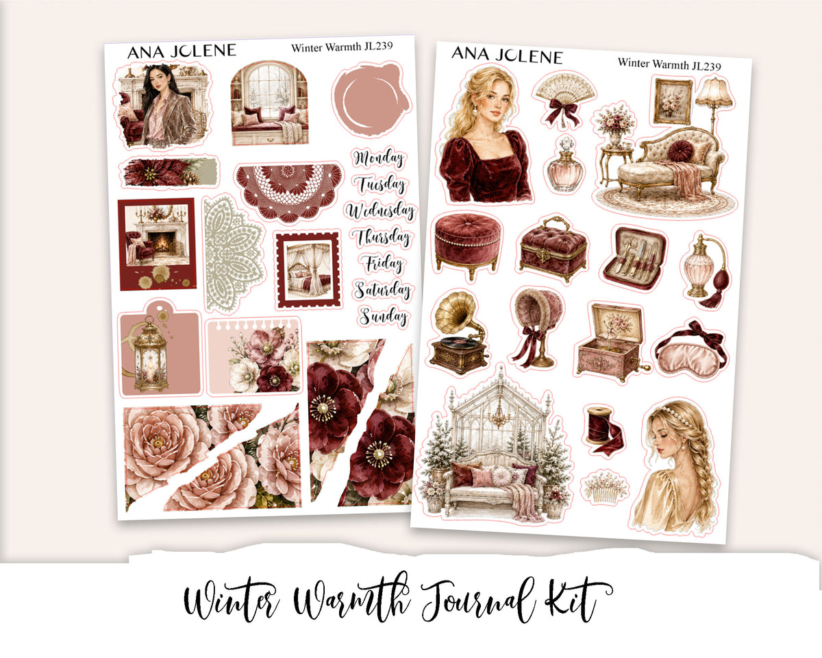 WINTER WARMTH Mini Journal Sticker Kit