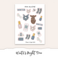 WINTER'S NIGHT Planner Sticker Kit (Vertical Weekly)