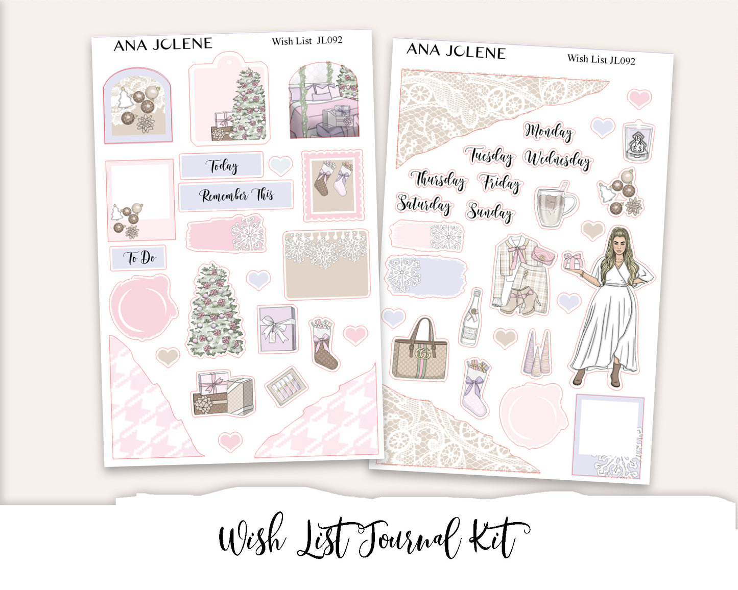 WISH LIST Mini Journal Sticker Kit