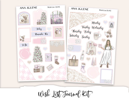 WISH LIST Mini Journal Sticker Kit