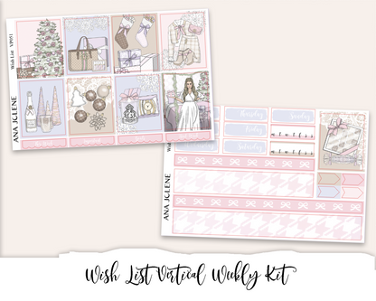 WISH LIST Planner Sticker Kit (Vertical Weekly)