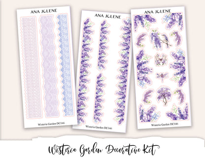 WISTERIA GARDEN  Decorative Planner Sticker Kit