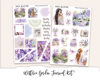 WISTERIA GARDEN  Mini Journal Sticker Kit