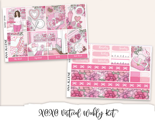 XOXO Planner Sticker Kit (Vertical Weekly)