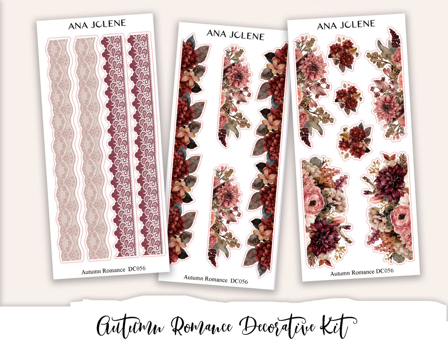 AUTUMN ROMANCE Decorative Planner Sticker Kit