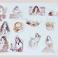 Cat and Fashion Girl Diecut Sticker Pack