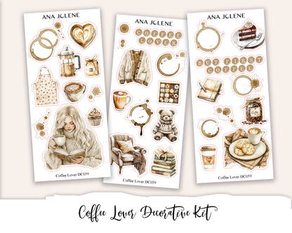 COFFEE LOVER Decorative Planner Sticker Kit
