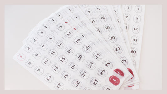 Washi-Style Date Numbers Sticker Pack