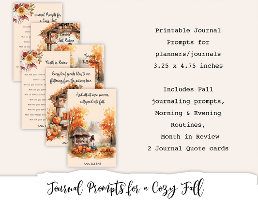 Journal Prompts for a Cozy Fall Printable