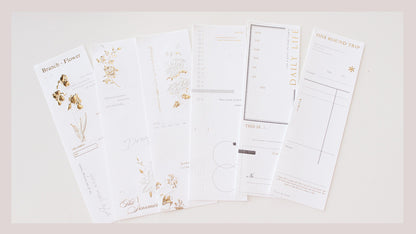Foiled Vintage Ephemera Paper Pack