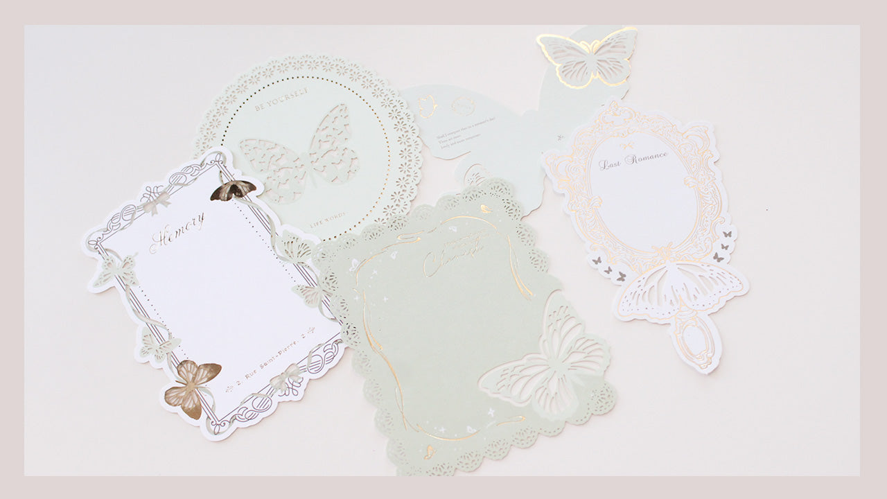 Foiled Butterfly Ephemera Cardstock Pack
