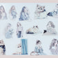 Cat and Fashion Girl Diecut Sticker Pack