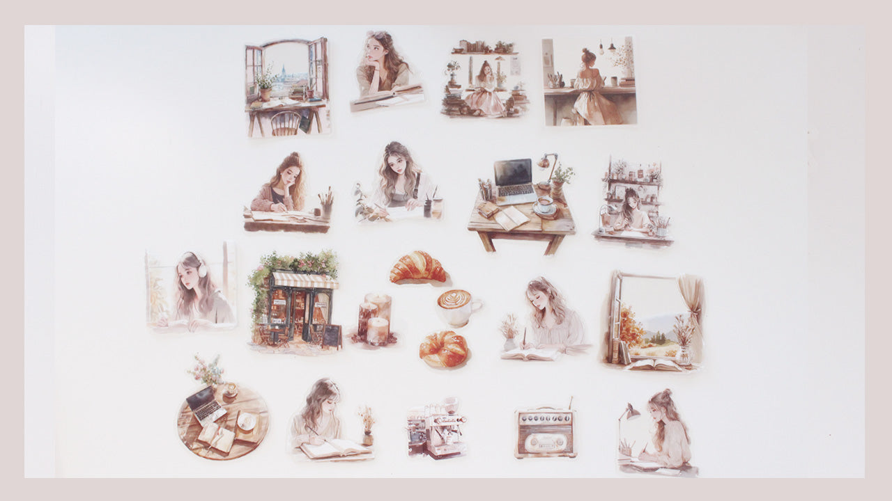Journal Girl Diecut Sticker Pack