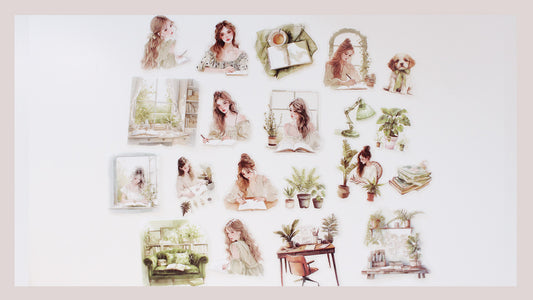 Journal Girl Diecut Sticker Pack