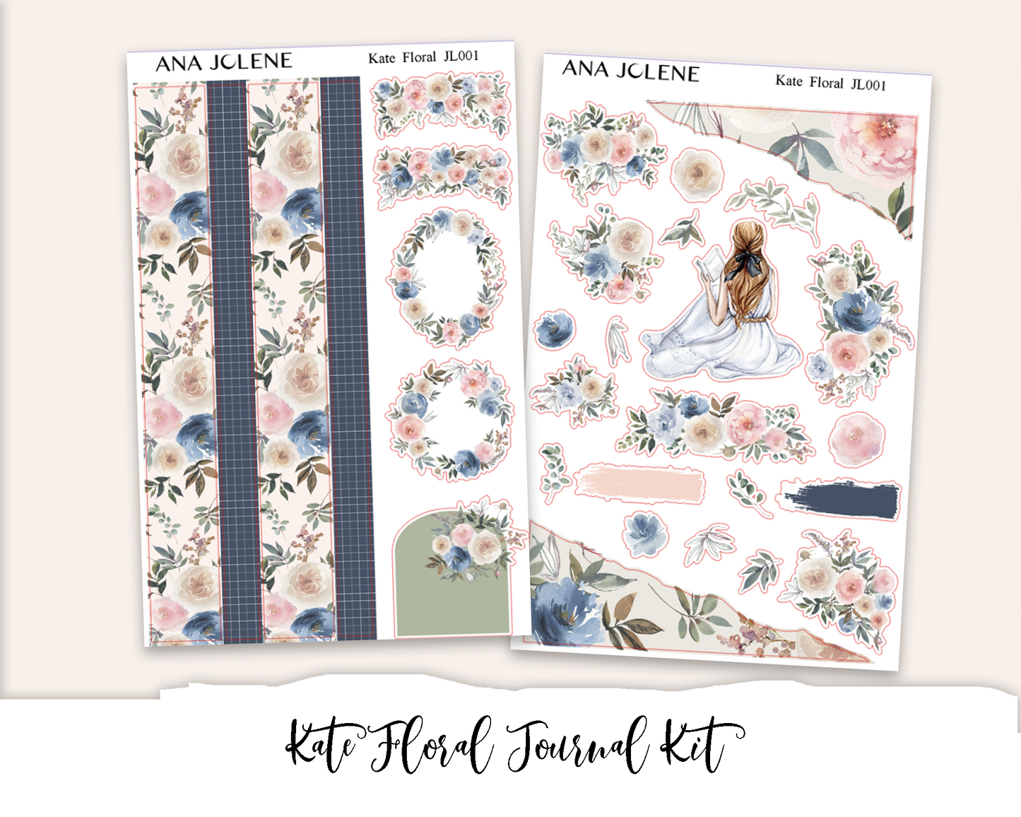 KATE FLORAL Bullet Journaling Sticker Kit