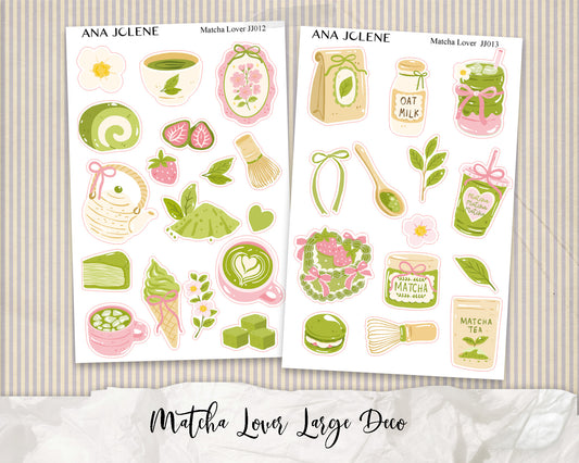Matcha Lover Large Deco Stickers