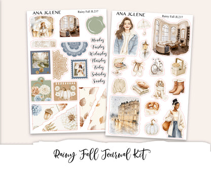 RAINY FALL Mini Journal Sticker Kit