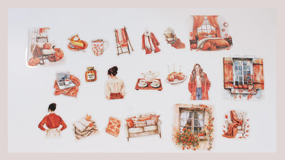 Fall Fashion Girl Diecut Sticker Pack