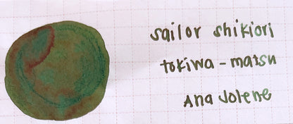 Sailor Shikiori Fountain Pen Ink Samples