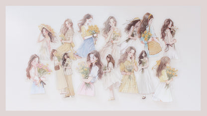 Spring Fashion Girl Diecut Sticker Pack