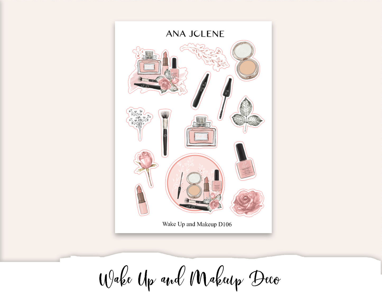 WAKE UP AND MAKEUP Deco Stickers