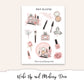 WAKE UP AND MAKEUP Mini Journal Sticker Kit