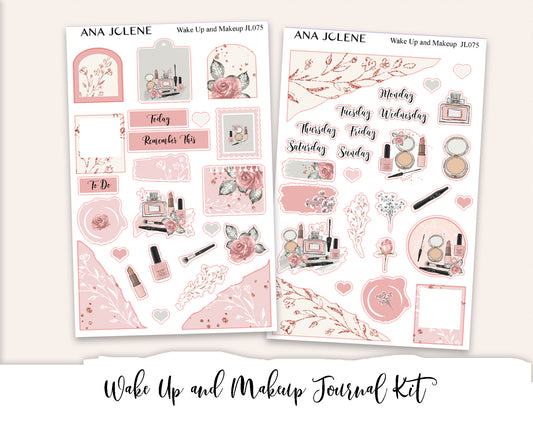 WAKE UP AND MAKEUP Hobonichi Cousin Weekly Planner Sticker Kit