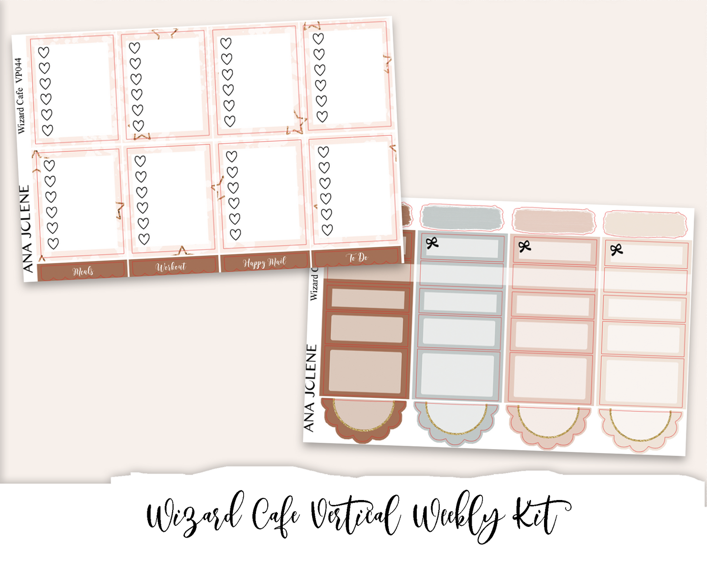 WIZARD CAFE Planner Sticker Kit (Vertical Weekly)