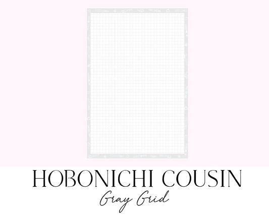 Hobonichi Cousin A5 Grid Notes Gray  (Full Page Printable Stickers)