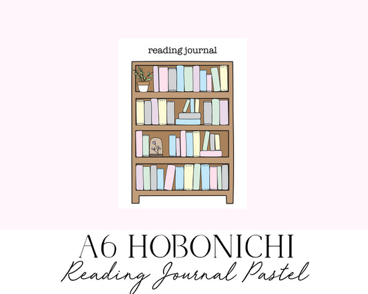 A6 Hobonichi Reading Journal Pastel (Full Page Printable Stickers)