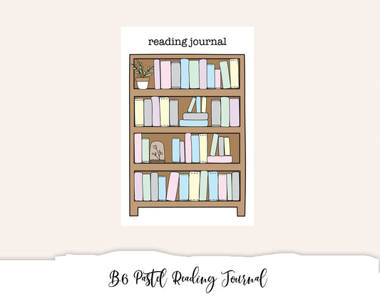 B6 Pastel Reading Journal (Full Page Printable Stickers)