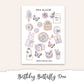 BIRTHDAY BUTTERFLY Hobonichi Cousin Weekly Planner Sticker Kit