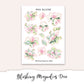 BLUSHING MAGNOLIAS Hobonichi Cousin Weekly Planner Sticker Kit