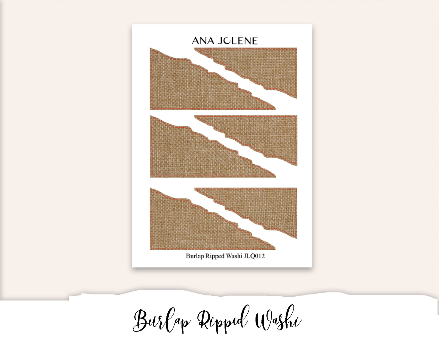 BURLAP RIPPED WASHI Deco Stickers