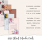 2023 Floral Calendar Journal Cards Printable