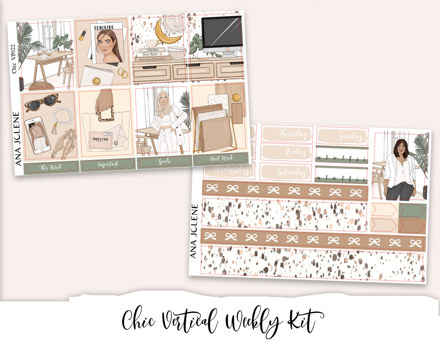 CHIC Planner Sticker Kit (Vertical Weekly)