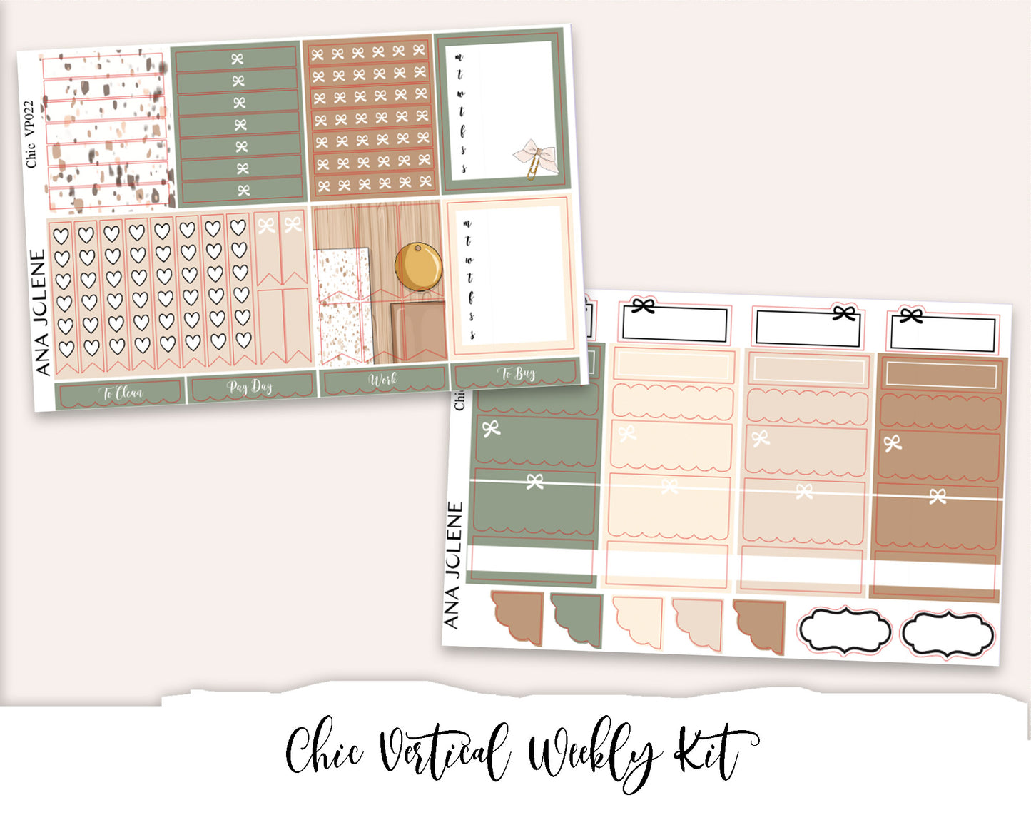 CHIC Planner Sticker Kit (Vertical Weekly)