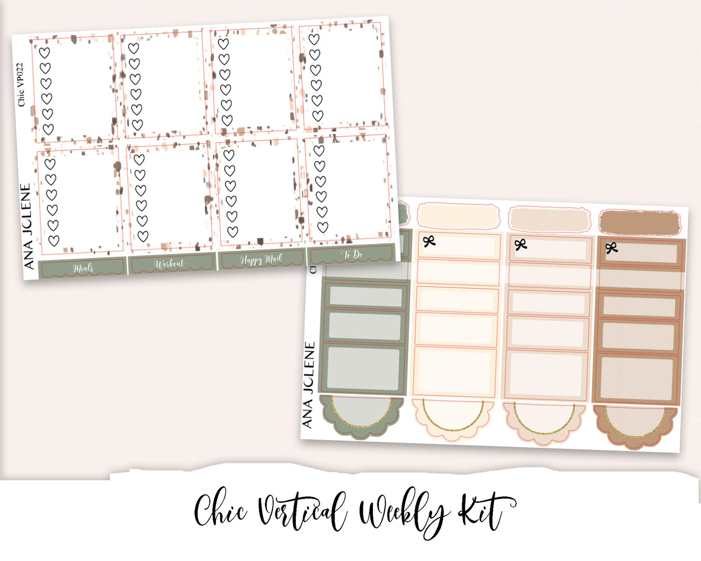 CHIC Planner Sticker Kit (Vertical Weekly)