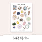 COASTAL CAFE Mini Journal Sticker Kit