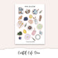 COASTAL CAFE Planner Sticker Kit (Vertical Weekly)