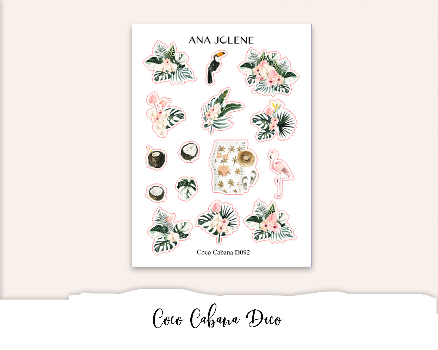 COCO CABANA Planner Sticker Kit (Vertical Weekly)