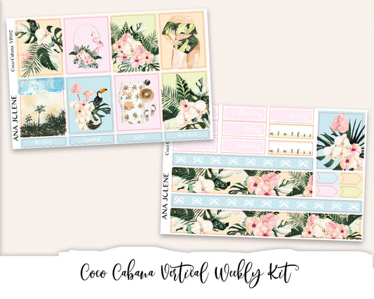 COCO CABANA Planner Sticker Kit (Vertical Weekly)
