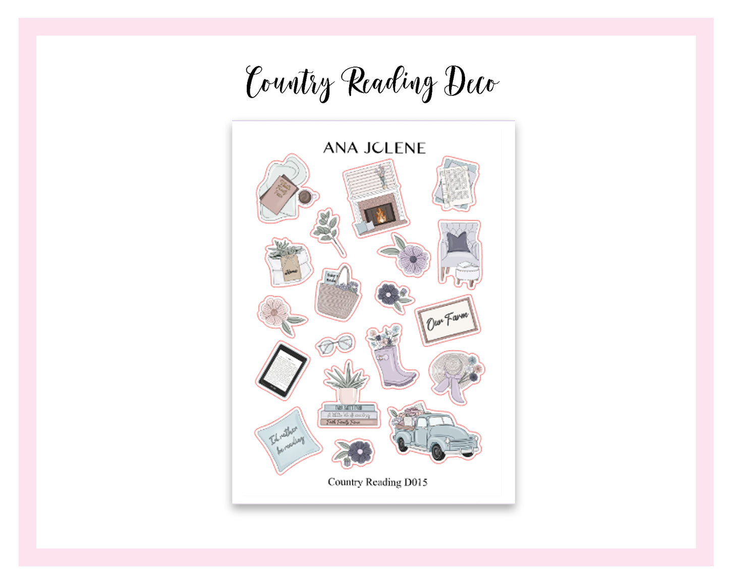 COUNTRY READING EC A5 Monthly Planner Sticker Kit