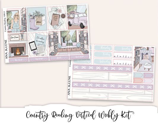 COUNTRY READING Planner Sticker Kit (Vertical Weekly)