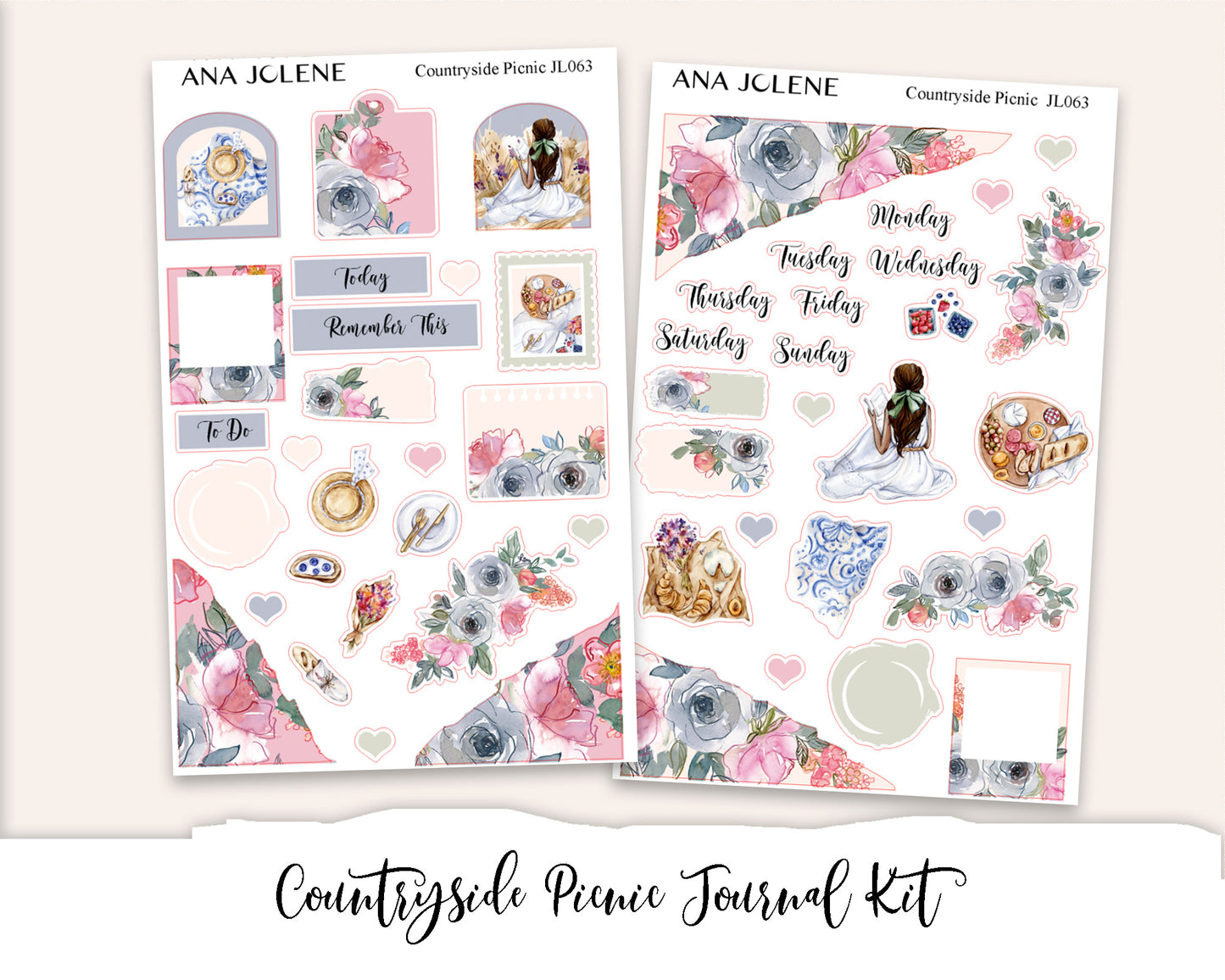 COUNTRYSIDE PICNIC Mini Journal Sticker Kit