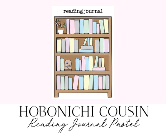 Hobonichi Cousin A5 2023 Reading Journal Pastel (Full Page Printable Stickers)