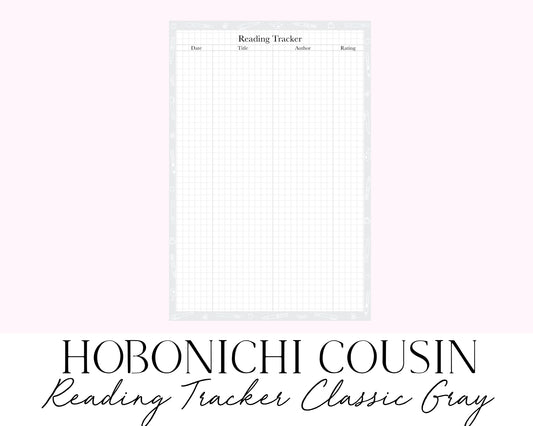 Hobonichi Cousin A5 2023 Reading Tracker Classic Gray (Full Page Printable Stickers)
